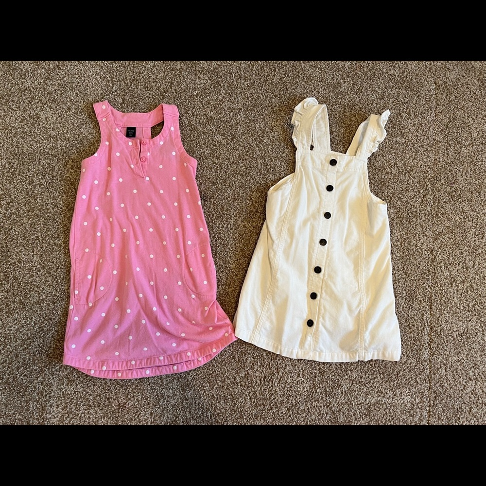 GAP dresses, pink size 5, white size 4